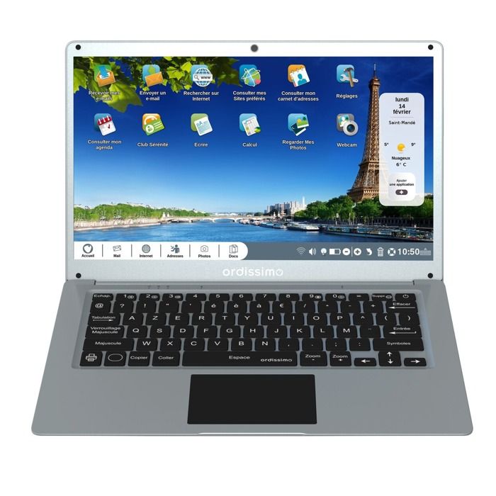 PC portable Ordissimo Eve 4 14” Intel® Celeron® 8 Go RAM 256 Go SSD Gris