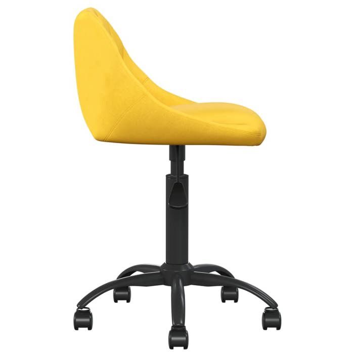 SHIELDPRO®NEUF Chaise de bureau ergonomique pivotante 44x46x(67 5-79)cm 1 PLACE Jaune moutarde Velours 4016406