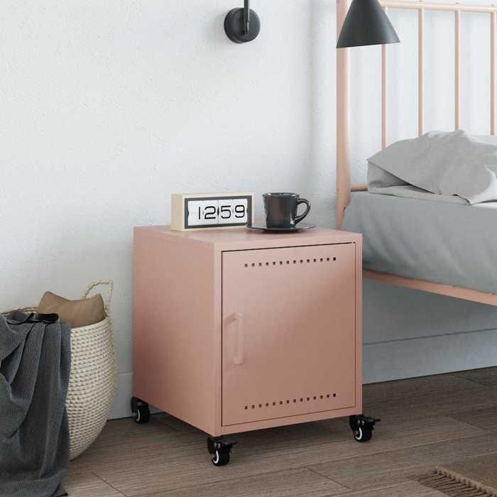 Table de lit - Rose - Armoire de chevet - 1 PC - rose 36x385x435 cm acier T4254