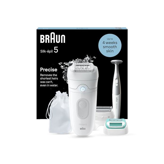 Épilateur électrique - BRAUN - Silk-épil 5 - Étanche - Sans fil rechargeable - MicroGrip 05 mm