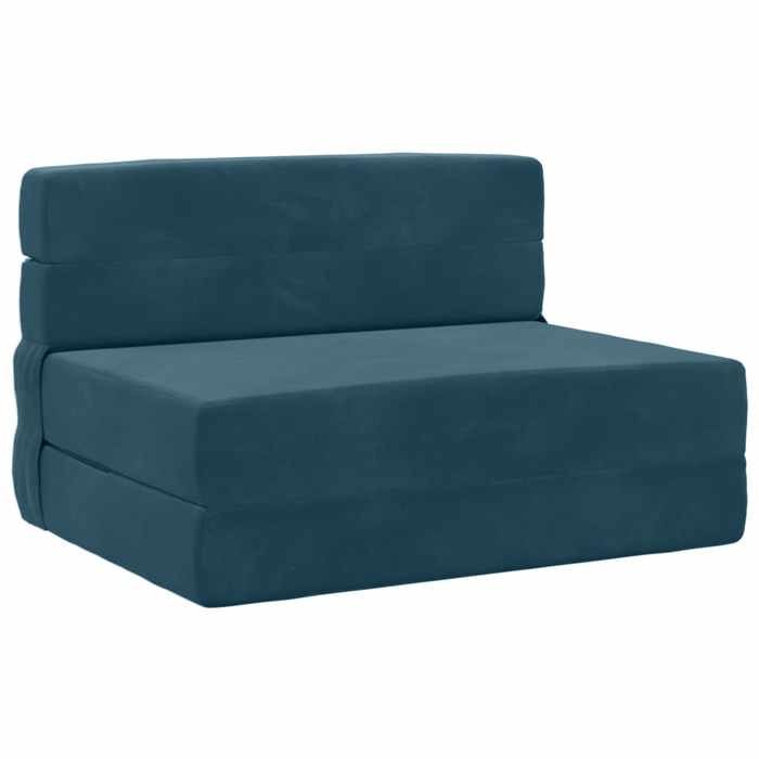 Banquette-lit - Canapé-lit pliable - vidaXL - tissu - bleu - 70 x 72 x 60 cm 1290635
