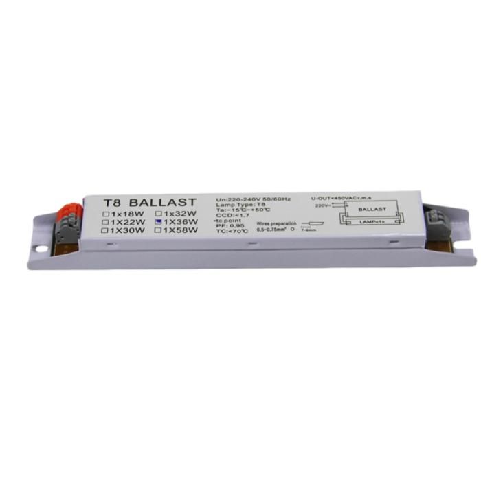 Ballast électronique haute performance T8 36 W pour tube fluorescent (1 lampe)