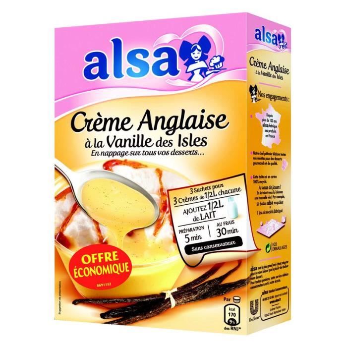 Alsa Creme Anglaise Fine Vanille Alsa 300 G Achat Vente Aide