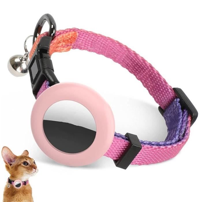 Meilleurs prix pour AMORUS Collier Chat Etui En Silicone Collier De Chat Pour Animaux De Compagnie Gps Tracker Housse De Protection - Orange Dégradé