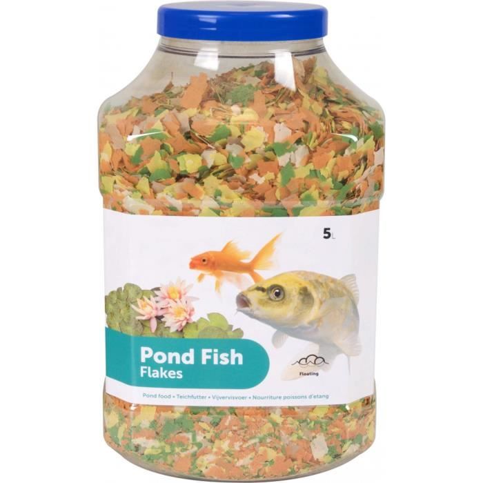Comparer les prix de Nourriture pour poisson d'étang - ANIMALLPARADISE - Flocons - 5 litres - Adulte - Moyen
