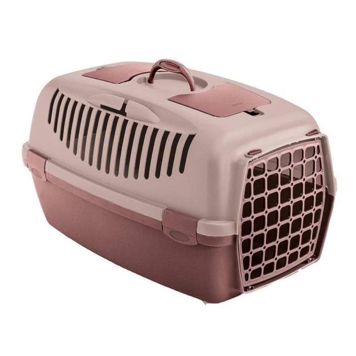 Comparer les prix de Cage gulliver 2, rose, taille 36 x 55 x 35 cm, transport pour chien max 8 kg. - animallparadise Rose