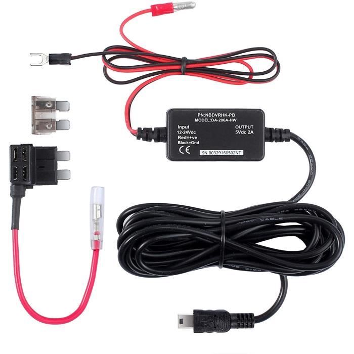 Kit Câblage Nextbase Pour Caméra Auto Série 2 - Alimentation Via Fusible - Pour 122, 222, 322GW, 422GW, 522GW