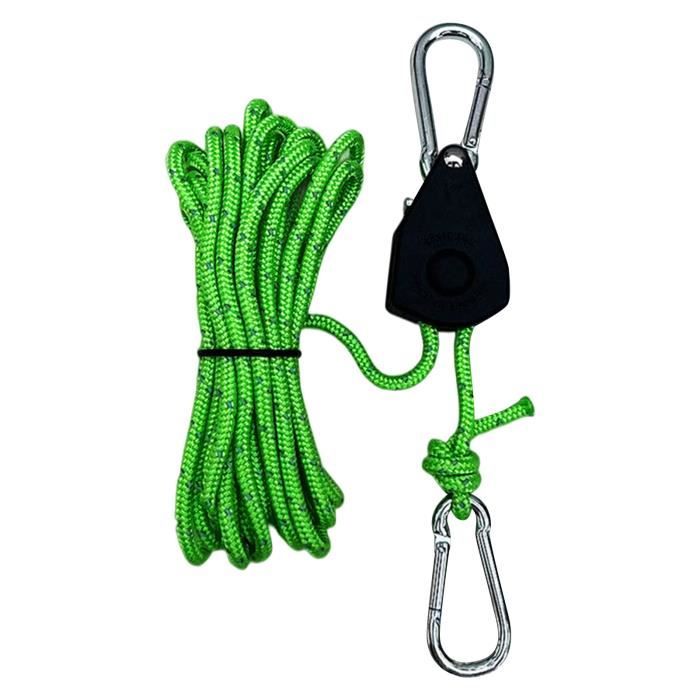 Lot De 4 Tendeurs à Corde Avec Crochet - Longueur 4 M, Nylon Orange - Pour Tendre Bâches, Tentes, Auvents - Réglable Par Cliquet