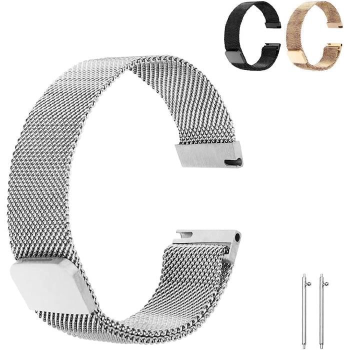Bracelet De Montre En Acier Inoxydable 24mm - Argent - Pour Homme, Style Classique