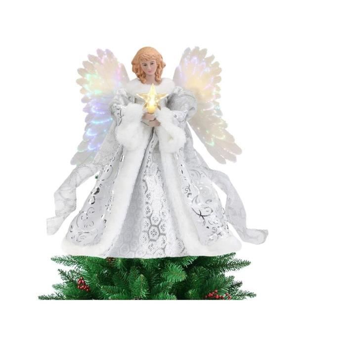 Cime de Noël,Topper Sapin Noël Ange,25x20cm Ange Pointe Sapin Noël avec