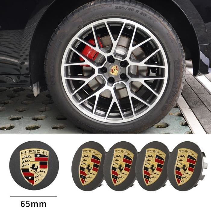 4 x caches moyeux Porsche Macan 65mm gris centre roue logo