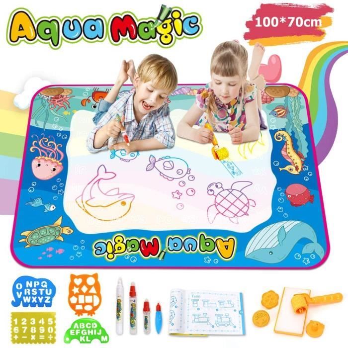LVX® Tapis de dessin, tapis d'écriture, tableau de peinture dessin de l'eau pour enfants