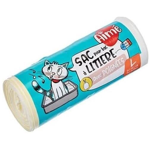 Rouleau de 8 sacs pour bac à litière de 50x38,5cm - Pour chat