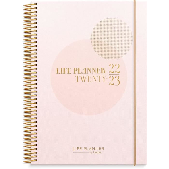 Life Planner Rose Agenda 2023 2024, 31 Julliet 23-25 Août 24, Scolaire, Semainier, Hebdomadaire, En Français, 23 & 24