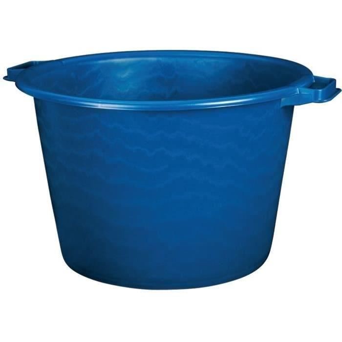 Baquet rond 40 L - D: 49 cm - H 31 cm - bleu