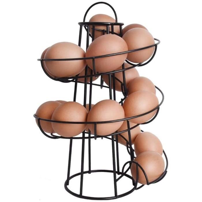 HEFTAN Support à Oeufs En Spirale Noir - Rangeent Autonoe Pour 32