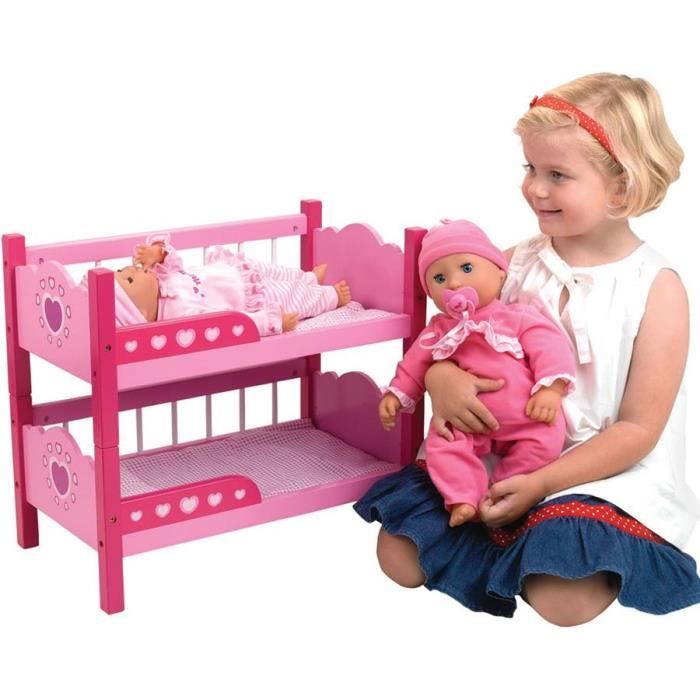 Dolls World Jouet De Lits Superposes De Poupee En Bois Cdiscount Maison Dolls World Jouet De Lits Superposes De Poupee En Bois Cdiscount Maison