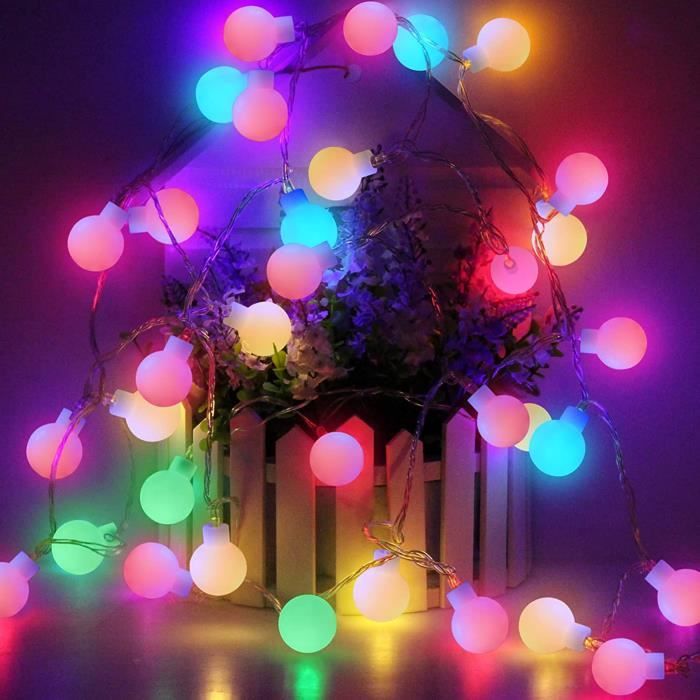 Guirlande Lumineuse Couleur,60 LED,8 Modes avec Télécommande,étanche,pour Chambre à Coucher,Intérieur,Jardin,Noël 