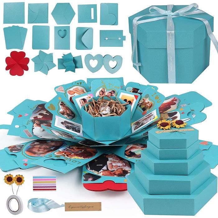 Recutms Boite Cadeau Creative Boite Surprise Explosion Diy Scrapbooking Album Memoire Box Album Photo Gift Box Cadeau Anniversaire M Cdiscount Beaux Arts Et Loisirs Creatifs
