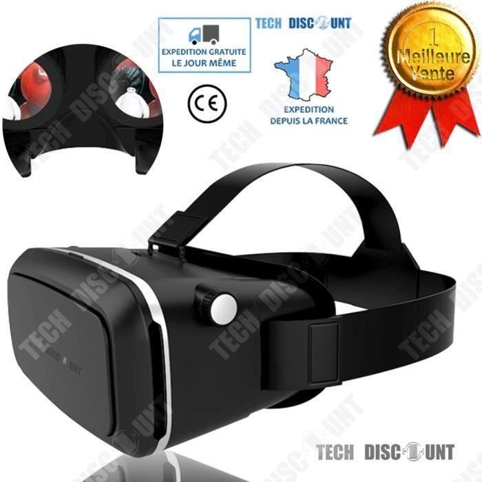 Lunettes VR XWP - Réalité Virtuelle 3D Pour Smartphones IPhone/Android (4,7 à 6,8 Pouces) - Films, Jeux Immersifs