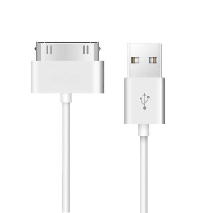 Câble de chargeur USB pour iPhone 4 4s iPod Nano iPad 2 3 Câble de  chargement USB 30 broches pour données Pour 4 générations - 4S - Cdiscount  Téléphonie