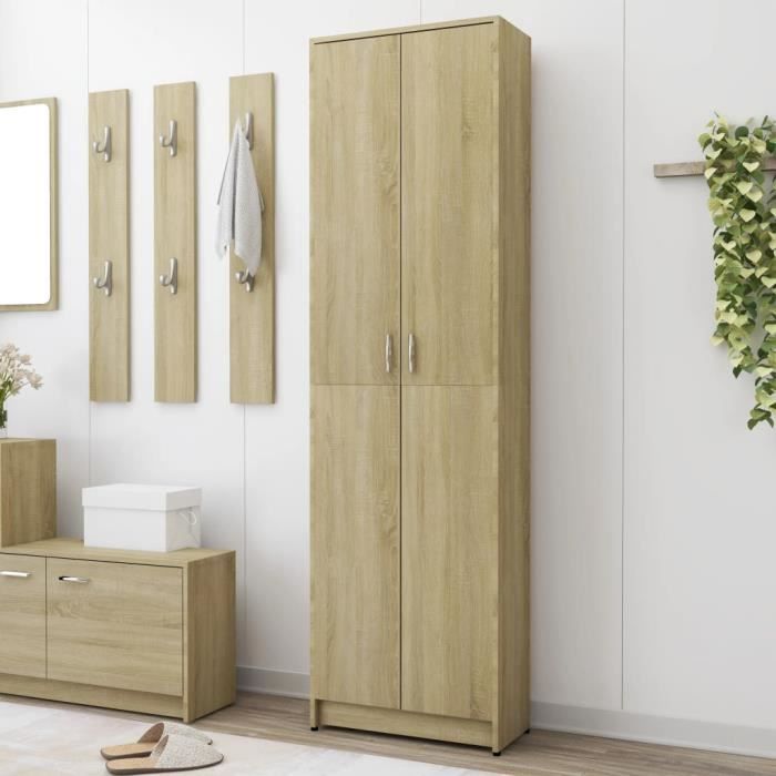 Armoire De Chambre Garde Robe Meuble De Rangement Armoire Penderie De Couloir Chene Sonoma 55x25x189 Cm Agglomere Super 916365 Achat Vente Armoire De Chambre Armoire De Chambre Garde Robe Cdiscount