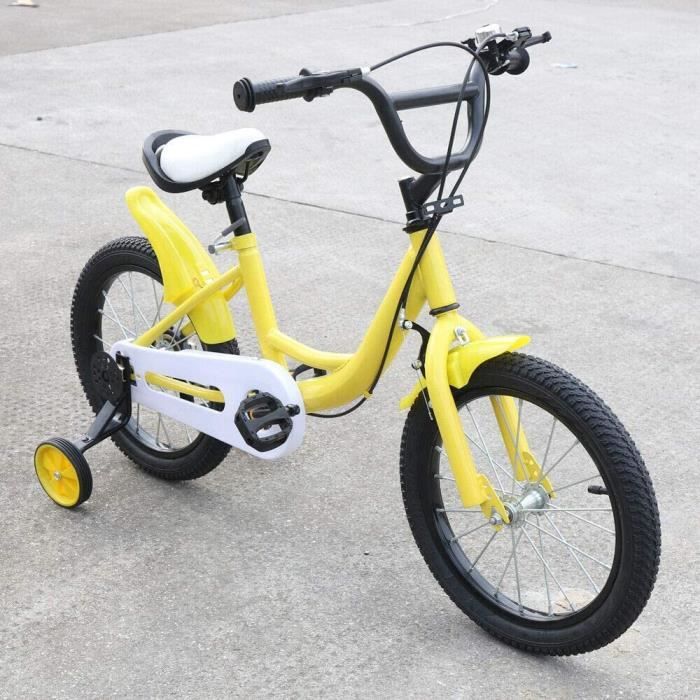Prorider Vélo pour Enfants 16 Pouces Bicyclette pour Tout-Petits Ajustable avec Roues Stabilisatrices pour 4-7 Ans Bleu
