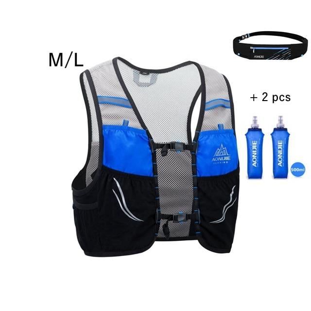 Gilet D'hydratation Azarxis – 2,5 L, Ultra-léger, 75% Nylon 25% élasthanne, Multi-poches, Pour Trail Et Marathon