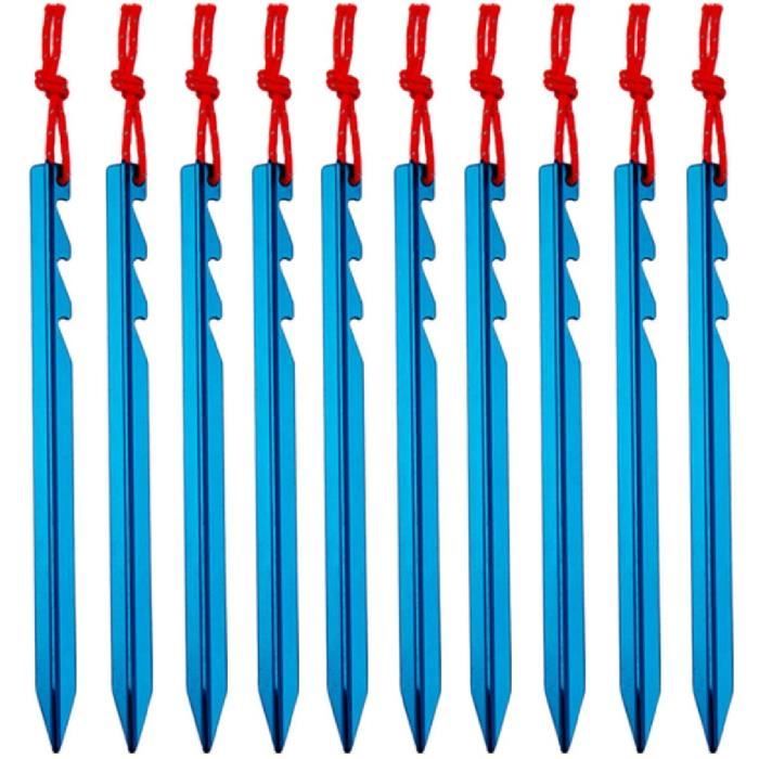 Accessoires de Tente avec Un Sac de Rangement pour Jardinage 14 Pièces Piquets de Tente Crochets de Tente en Aluminium Camping et Pêche 18 cm Clous de Tente Hexagonaux