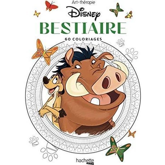 Les Petits blocs d'Art-thérapie Bestiaire Disney: 60 coloriages livre broché
