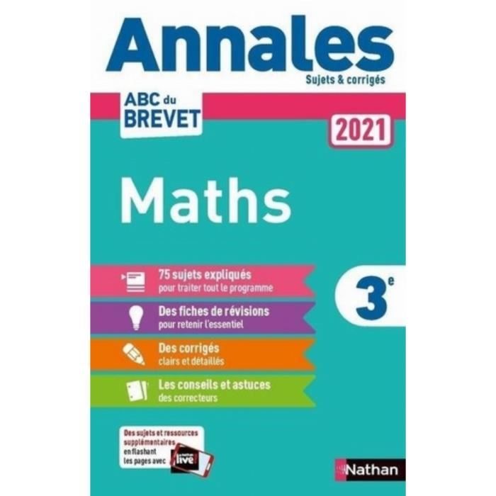 Maths 3e Sujets Corriges Edition 21 Cdiscount Librairie