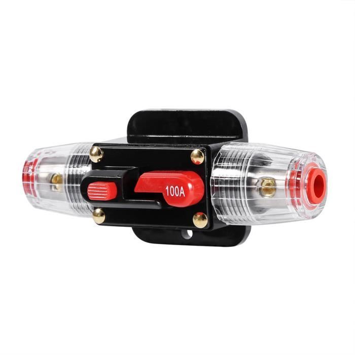 Disjoncteur 80A Étanché DC12V-24V Avec Réinitialisation Manuelle - Protection Surcharge Pour Voiture Audio Stéréo