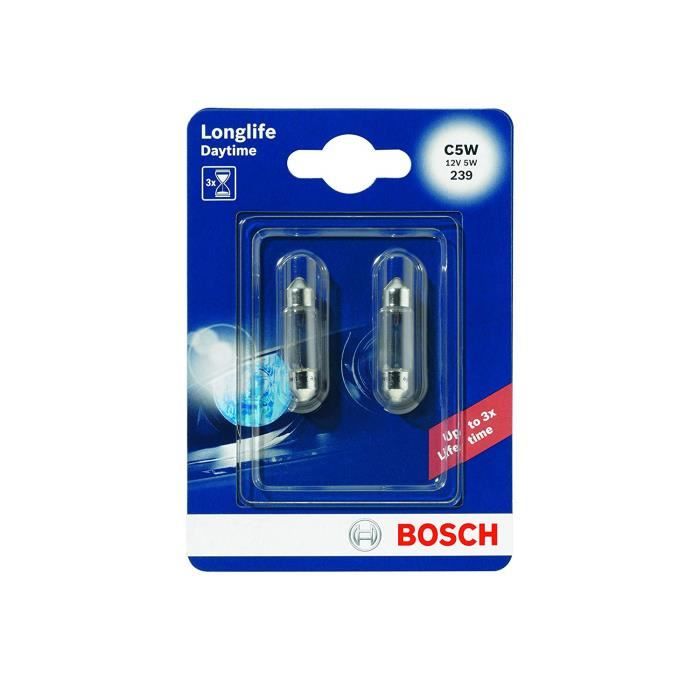Bosch Lampes Longlife Daytime C5W 12V 5W (Ampoule x2) - 1 987 301 060