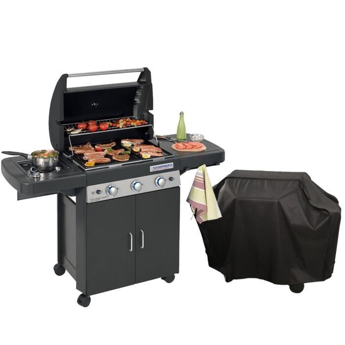 Barbecue Gaz Avec Plancha Et Grill A Poser Barbecue Gaz Grill Et Plancha Campingaz Ls Dark 3 Classic