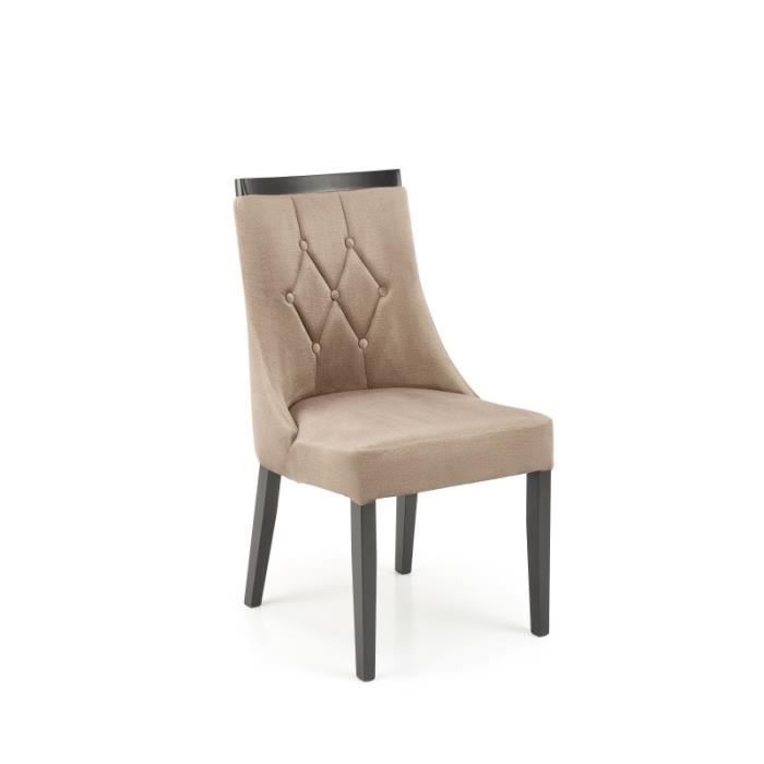 chaise en tissu velours 50 x 61 x 94 cm - beige