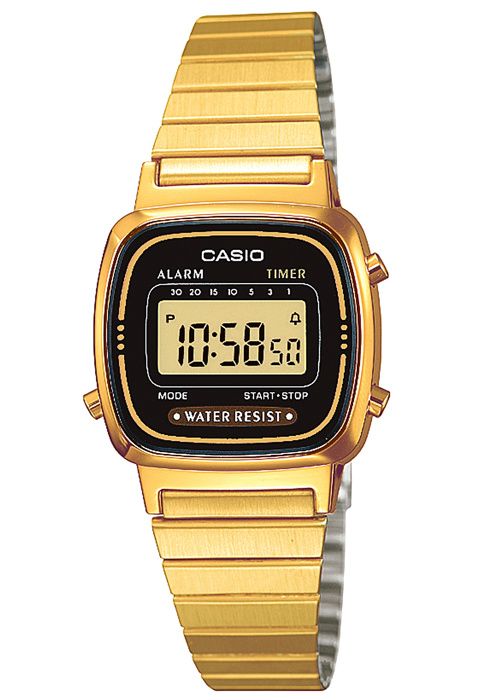 Montre analogique, digital vintage doré doré doré Casio