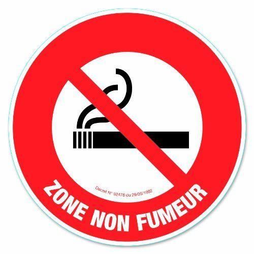 Comparer les prix de Chapuis   Disque pvc adhésif D170 mm Zone non fumeur - DS14