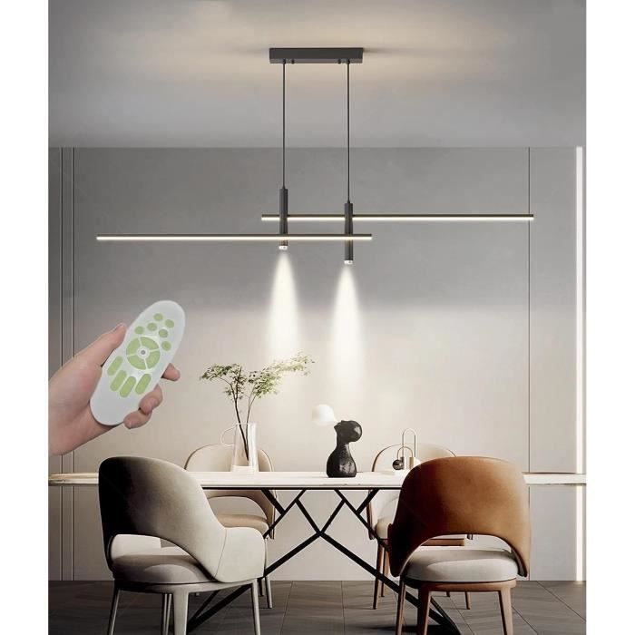 Lustre Lampes de table à manger modernes Lampe à suspension LED Lustre de bureau Lampe suspendue moderne à intensité variable Hauteur réglable Salle à manger Lampe de cuisine Éclairage de pl