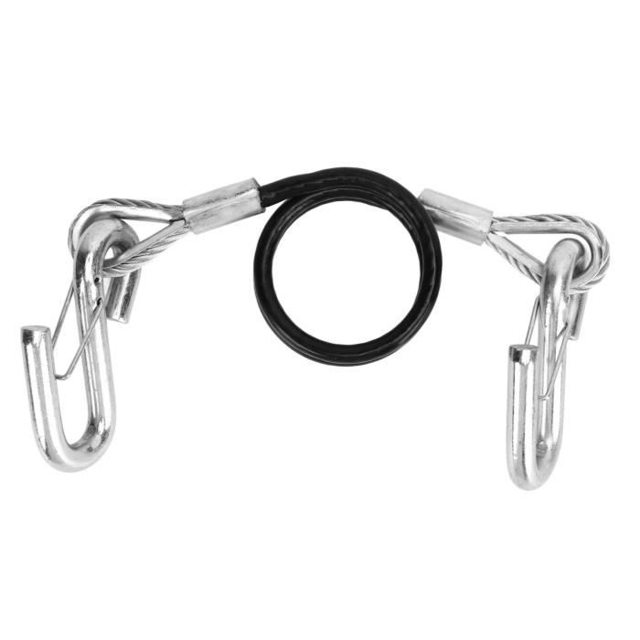 2 Pièces Câble Remorque Rouge, 1 Meter Câble De Sécurité Remorque, Corde de sécurité Breakaway avec Mousqueton pour Toutes Les Remorques Freinées Courantes