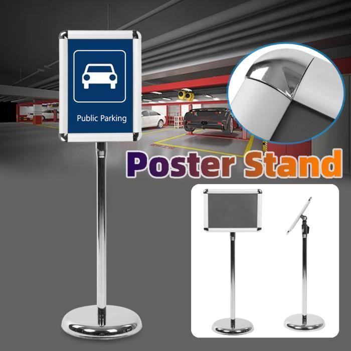 Porte-Affiche A4 Réglable Belle Vous - Présentoir Pied Aluminium Portrait Paysage Pour Magasins Et Événements