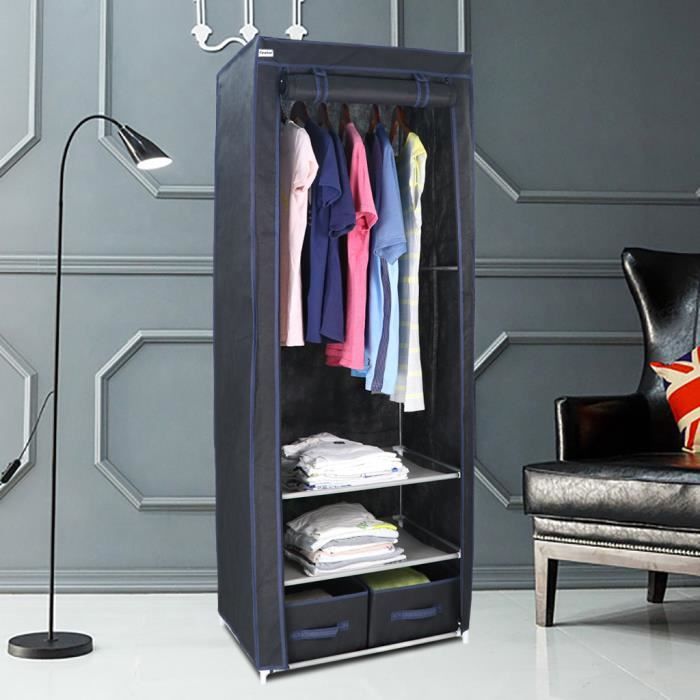 Petit Armoire Finether Penderie En Toile Placard A Fermeture
