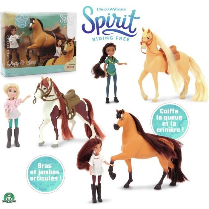 Giochi Preziosi Spirit Cheval 18 cm et Poupée 12 cm - Asst