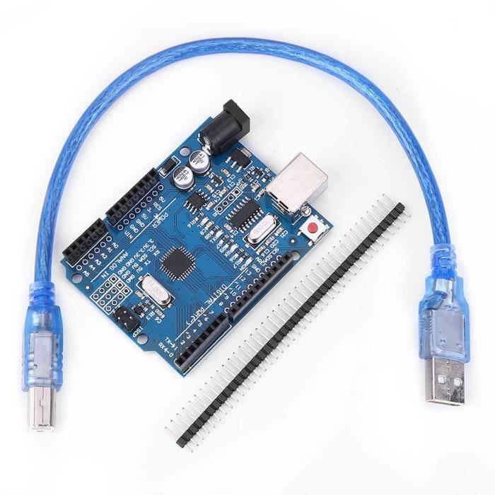 Carte de développement – HURRISE – UNO R3 ATmega328P – USB – Compatible Arduino – Idéal pour débutants
