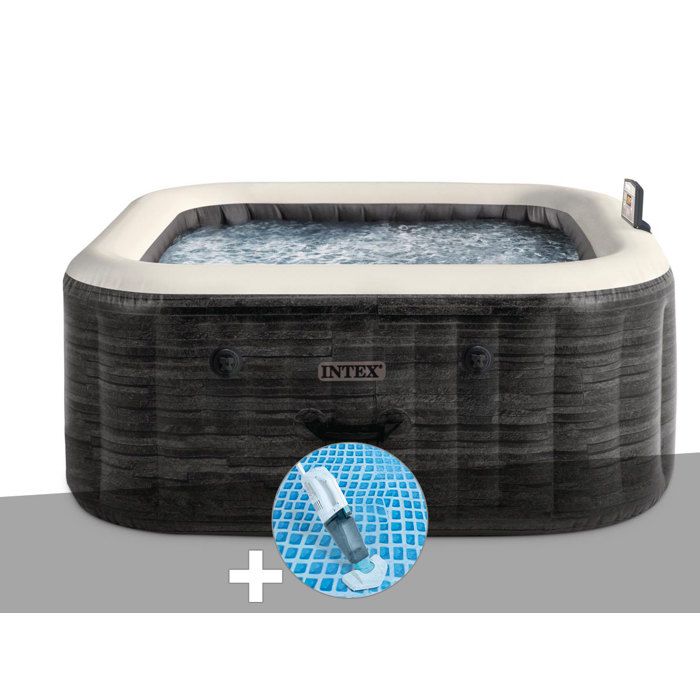 Intex Spa gonflable - Ardoise - 196 x 196 x 71 cm - 6 places - Carré - 28452NP - vue 5