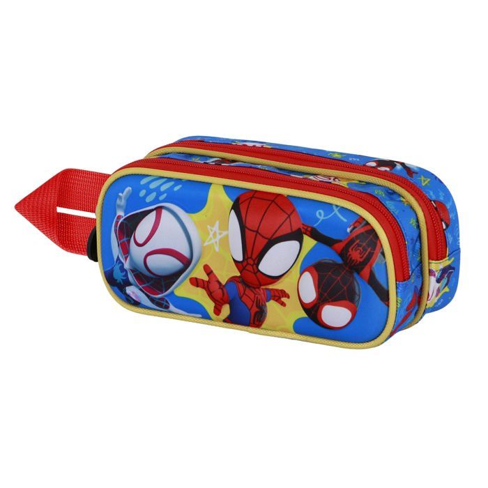 Trousse Gobelet Spiderman Great Power Rouge Bleu (8 X 19 X 6 Cm