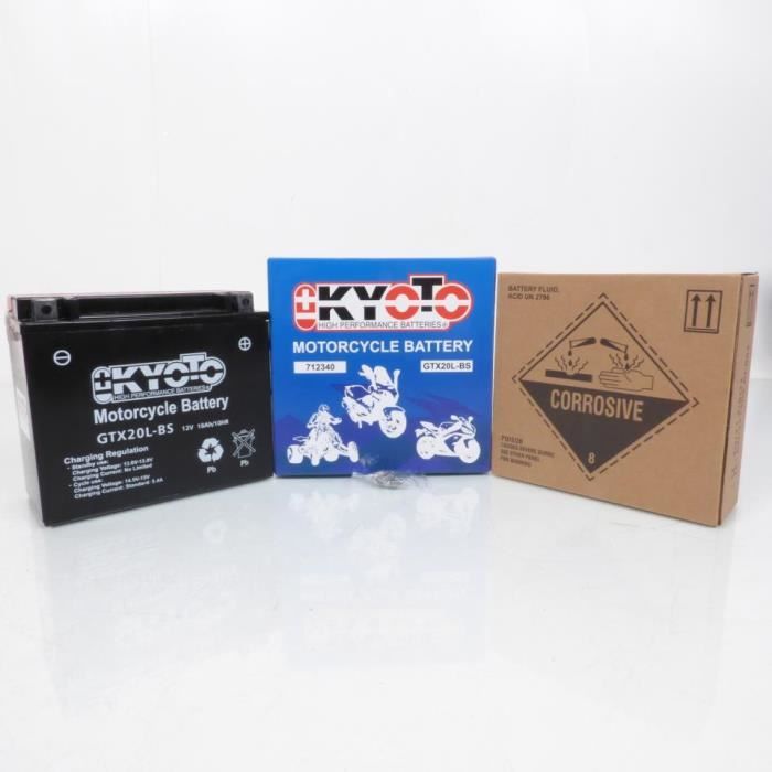 Batterie Kyoto Quad CF MOTO 500 Cforce 2014-2015 YTX20L-BS / 12V 18Ah ...