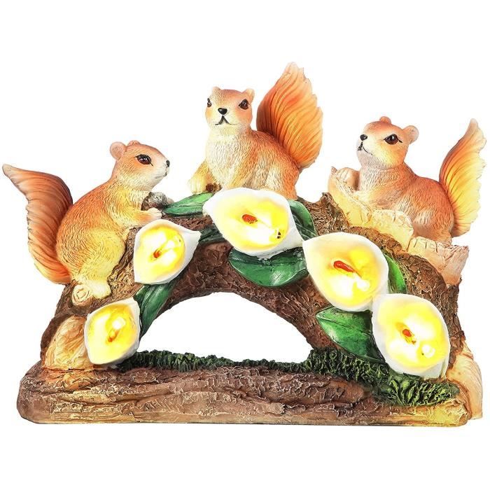 Petite Statue En Résine écureuil Statue Pelouse En Plein Air Décor