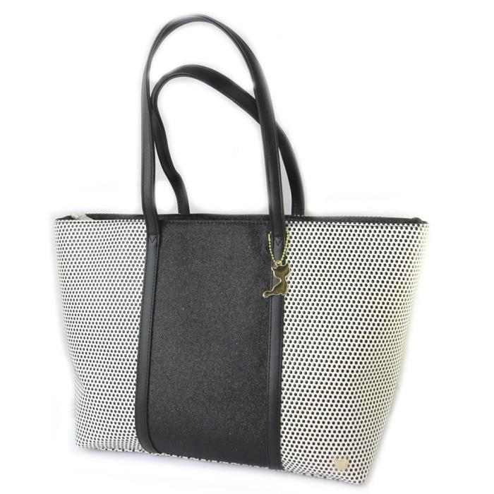 Sac cr ateur Lollipops noir paillett blanc 44x27.5x16 cm