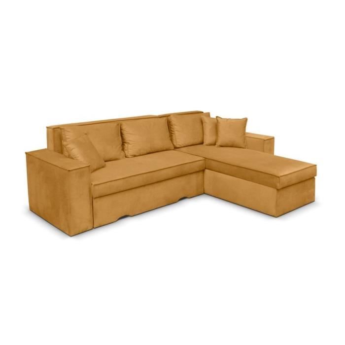 Canapé d'angle Velours Confort