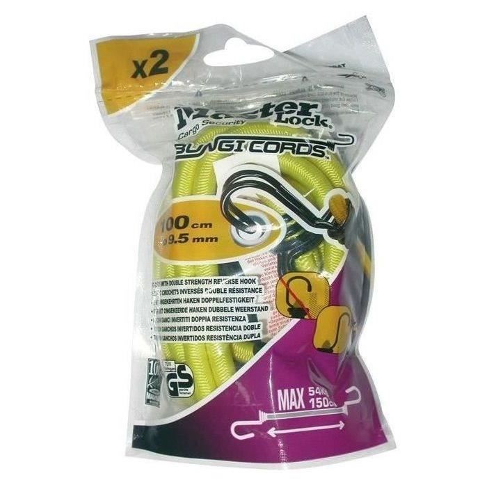 MASTER LOCK Lot de 2 Sandows - Jaune - 100 cm